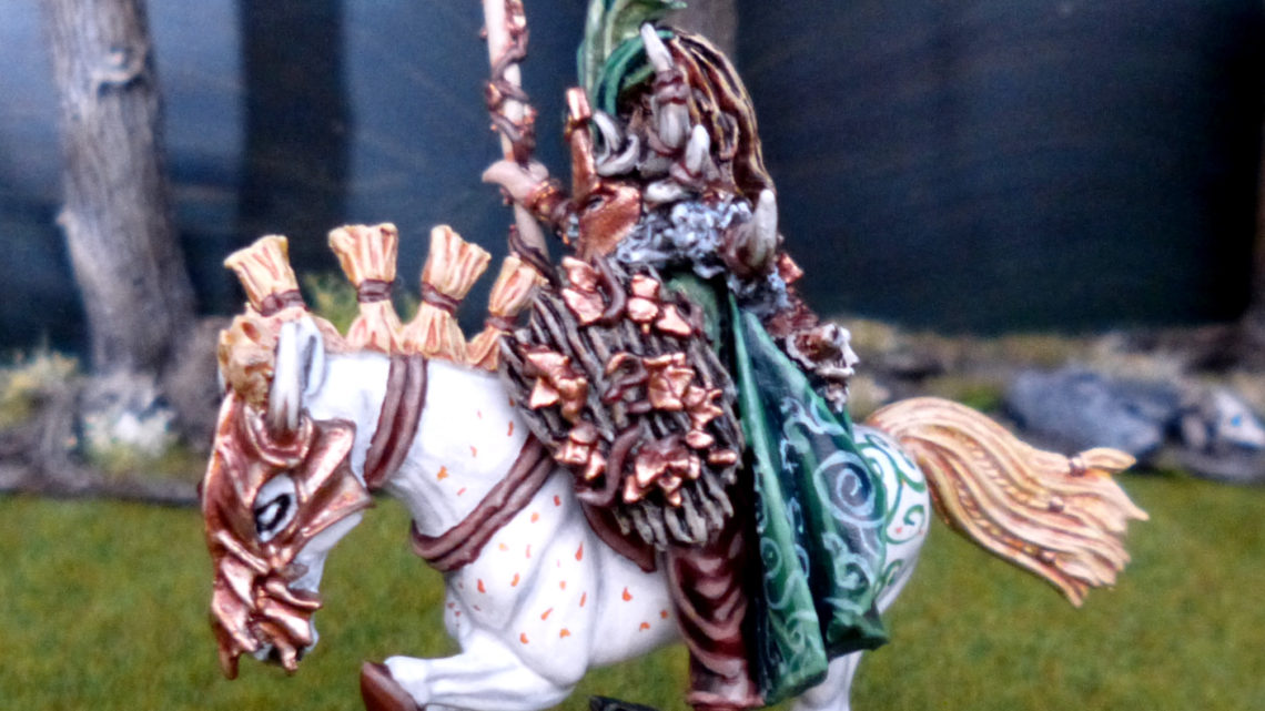 Seigneur elfe sylvain à cheval